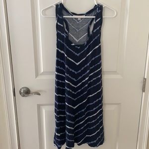 Loft Blue Cotton Knit Dress Size Small